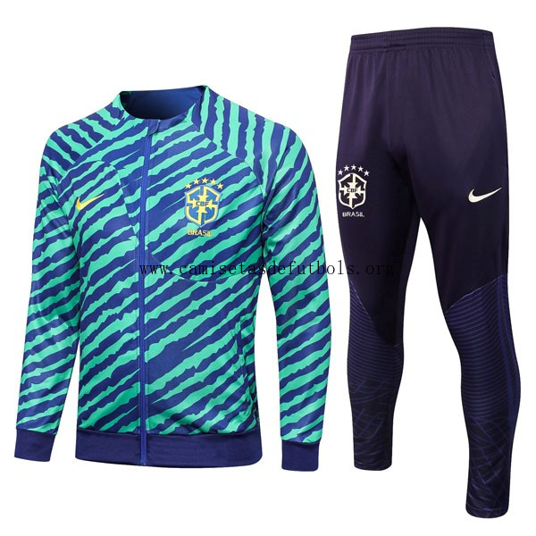 Chandal Brasil 2022/23 Verde Azul ¡¡Ni te imaginas liquidación, aprovéchala ya!