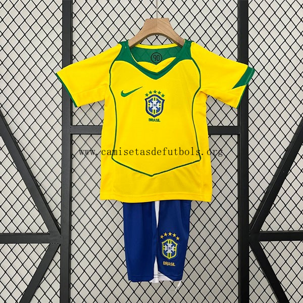 Camiseta Brasil Replica Primera Ropa Niño Retro 2004 ¡¡Ni te imaginas liquidación, dispara!