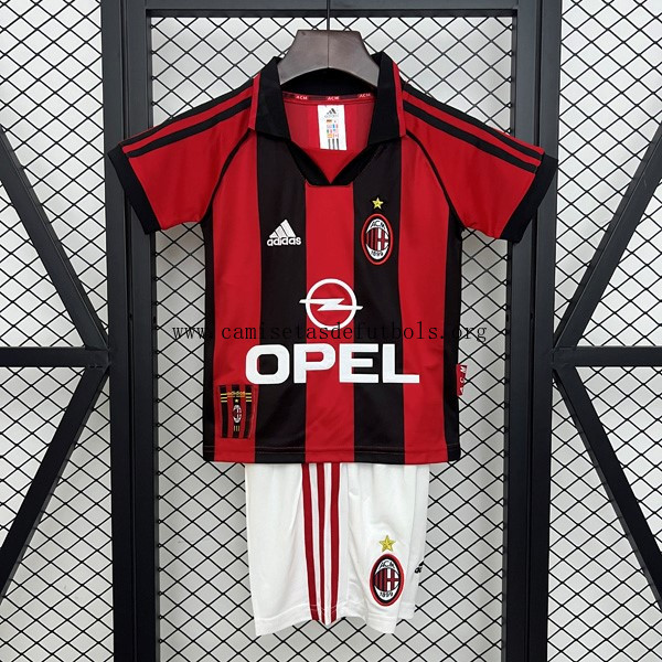 Camiseta AC Milan Replica Primera Ropa Niño Retro 1998-1999 Hazte con él este preciaco excelente