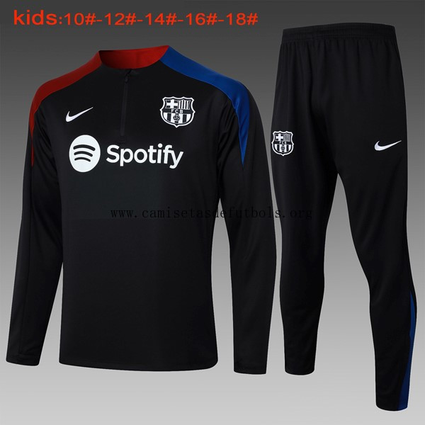 Niños Sudadera De Training Barcelona 2024/25 Negro Azul 3 Extraordinario preciaco, aprovéchala ya hasta fin de existencias