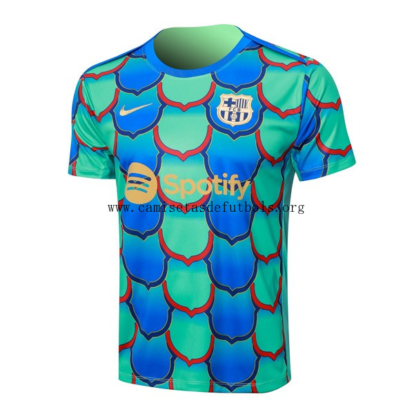 Camiseta Entrenamiento Barcelona 2024/25 Verde Azul Dispara este chollazo justo