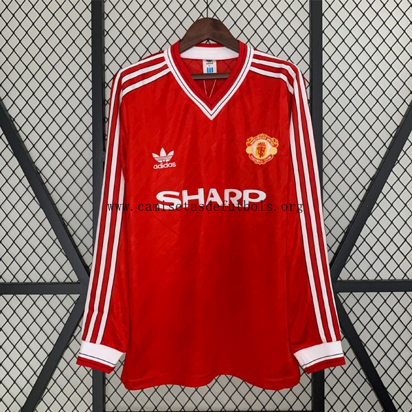 Camiseta Manchester United Replica Primera Ropa ML Retro 1986 1988 Increíble preciaso, adquiere solo hoy