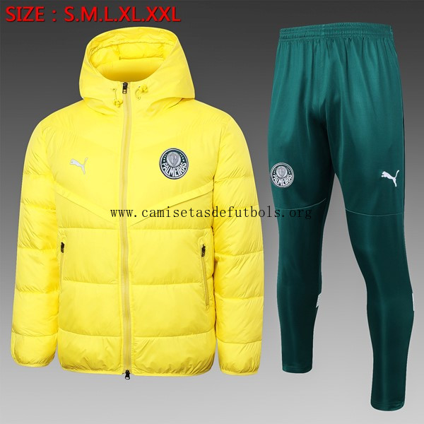 Abrigo Plumón Palmeiras Conjunto Completo 2024/25 Amarillo Dispara de la temporada