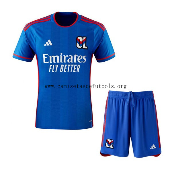 Camiseta Lyon Replica Segunda Ropa Niño 2023/24 Benefíciate este chollo transparente