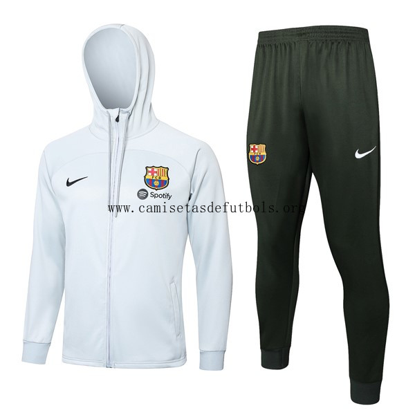 Chandal Con Capucha Barcelona 2024/25 Blanco Rebajón demencial de risa