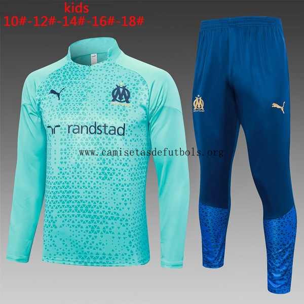 Ninos Sudadera De Training Marsella 2024 Verde Azul Bestial saldazo, atrapa antes de que se acabe