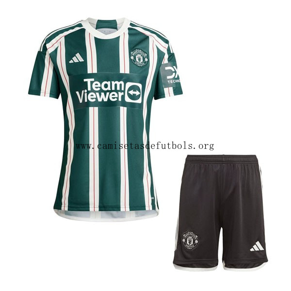 Camiseta Manchester United Replica Segunda Ropa Niño 2023/24 Barato bicoca, llévatelo de infarto