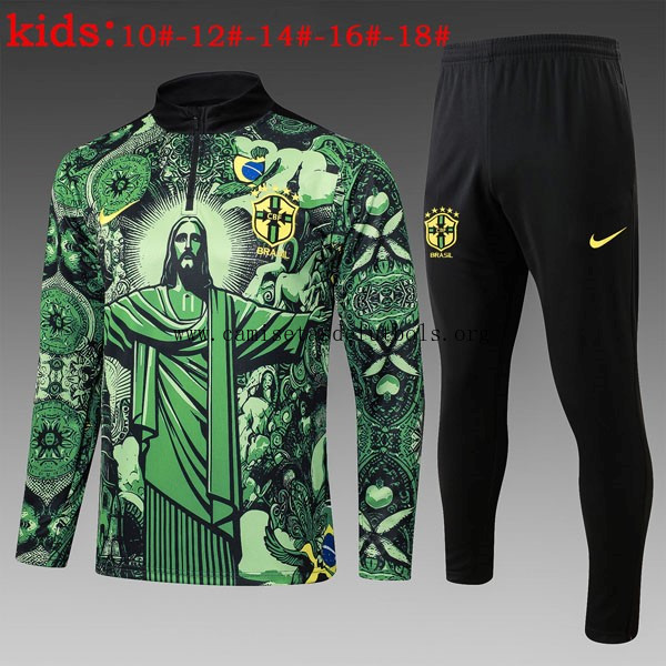 Ninos Sudadera De Training Brasil 2025/26 Verde ¡¡Ni te imaginas simbólico preciaco en toda la red!