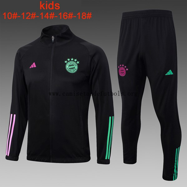 Ninos Chandal Bayern Munich 2024 Negro 2 Descuento justo