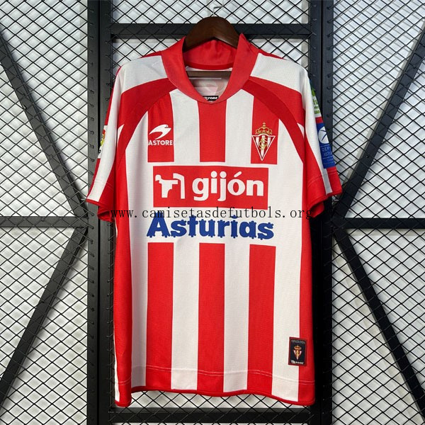 Camiseta Sporting Gijon Replica Primera Ropa Retro 2008-2009 Consigue de derribo