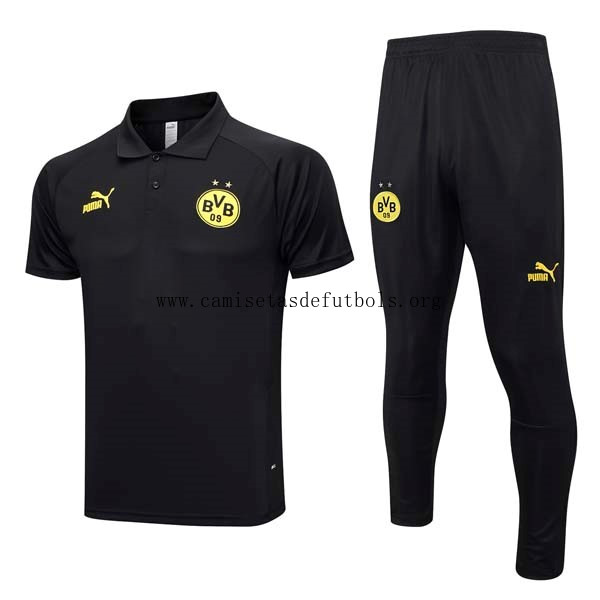 Polo Borussia Dortmund Conjunto Completo 2023/24 Negro Oportunidad rebajado de outlet