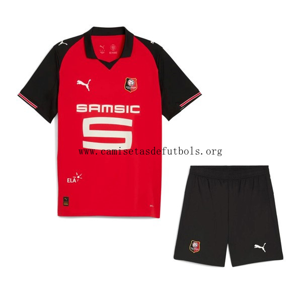 Camiseta Stade Rennais Replica Primera Ropa Niño 2025/26 Chollo, gasta menos