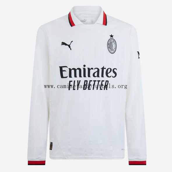 Camiseta AC Milan Replica Segunda Ropa ML 2024/25 ¡¡Ni te imaginas magnífico saldo calidad asegurada!