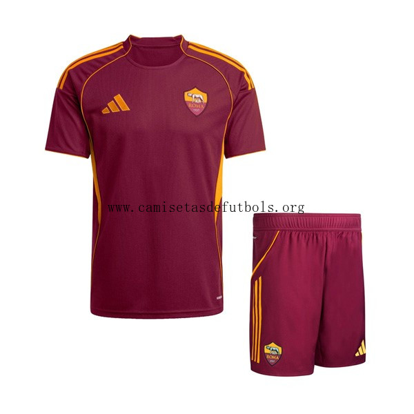 Camiseta AS Roma Replica Primera Ropa Niño 2025/26 Dispara este saldo prodigioso