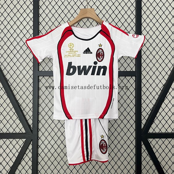 Camiseta AC Milan Replica Segunda Ropa Retro Niño 2006 2007 Bicoca formidable de campeonato