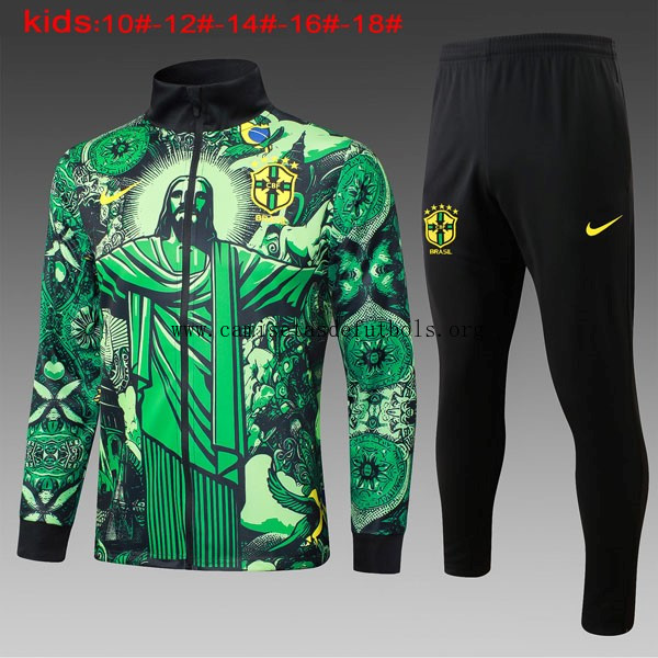 Ninos Chandal Brasil 2024/25 Verde Liquidación milagroso