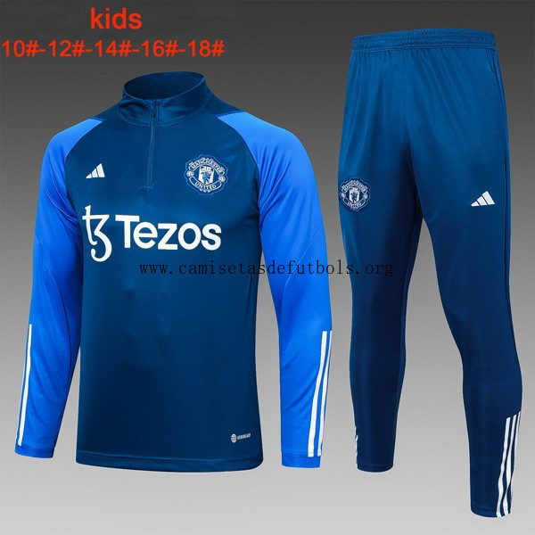 Ninos Sudadera De Training Manchester United 2024 Azul Alucinante oportunidad, paga menos por tiempo limitado