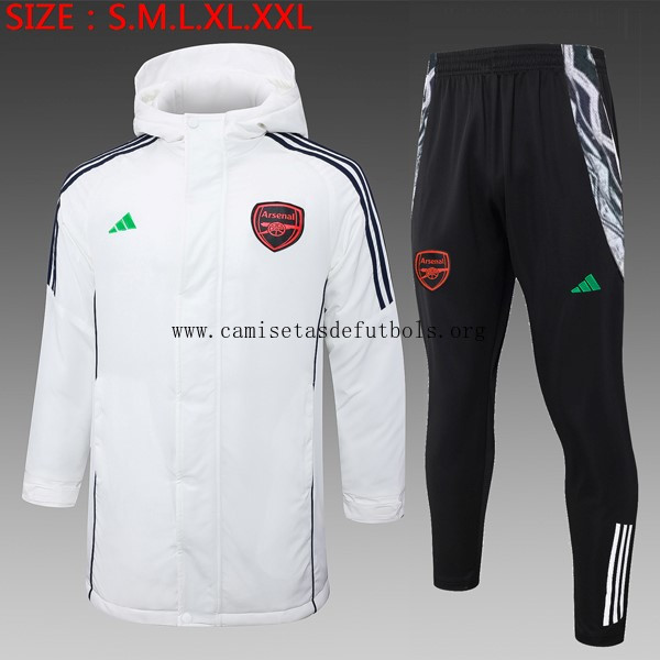 Abrigo Arsenal Conjunto Completo 2024/25 Blanco ¡¡Menudo/a maravilloso precio en toda la red!