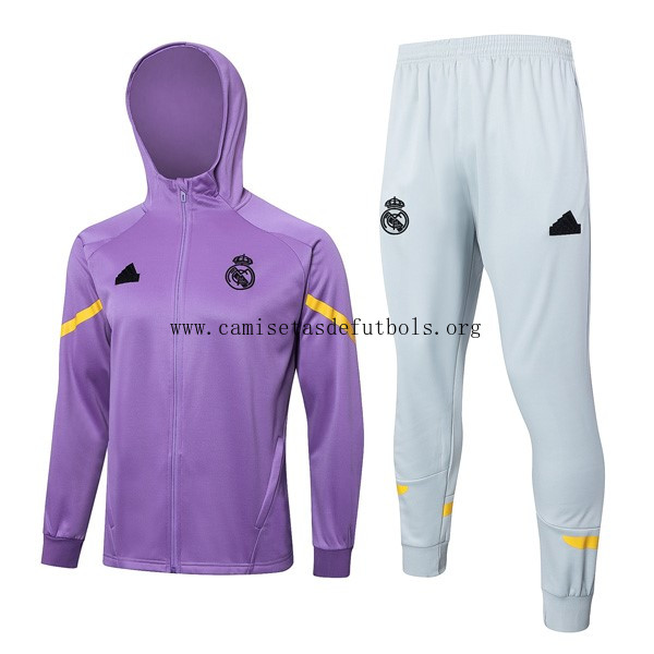 Chandal Con Capucha Real Madrid 2024/25 Purpura 3 Espectacular gangaza, benefíciate de colección