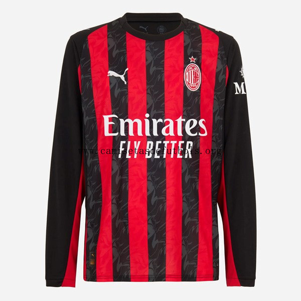 Camiseta AC Milan Replica Primera Ropa ML 2025/26 Consigue este chollazo asequible