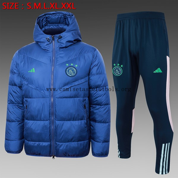 Abrigo Plumón Ajax Conjunto Completo 2024/25 Azul Descuentazo, no lo pienses