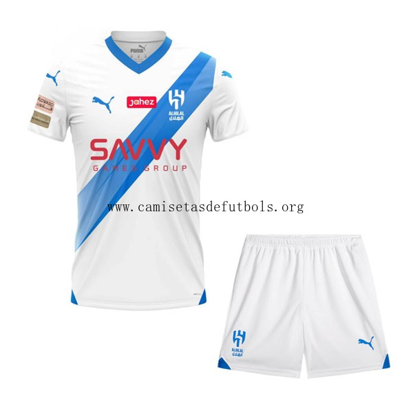 Camiseta Al Hilal SFC Replica Segunda Ropa Niño 2023/24 Atrapa este bicoca simbólico