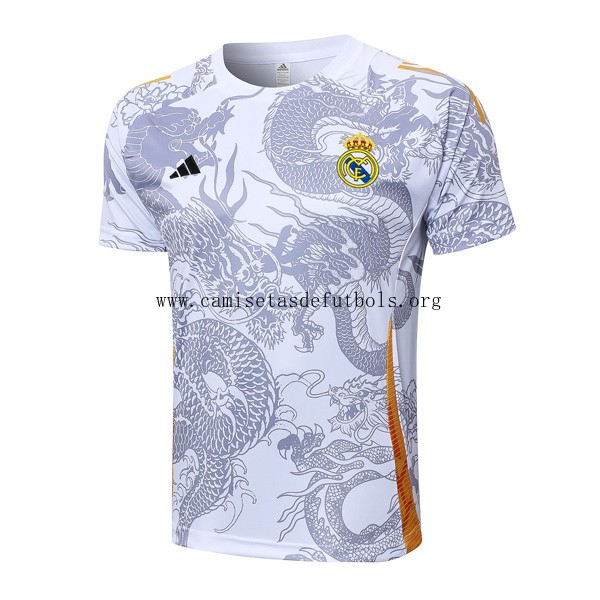 Camiseta Entrenamiento Real Madrid 2024/25 Blanco Gris 2 ¡¡Qué inmejorable saldazo más barato que nunca!