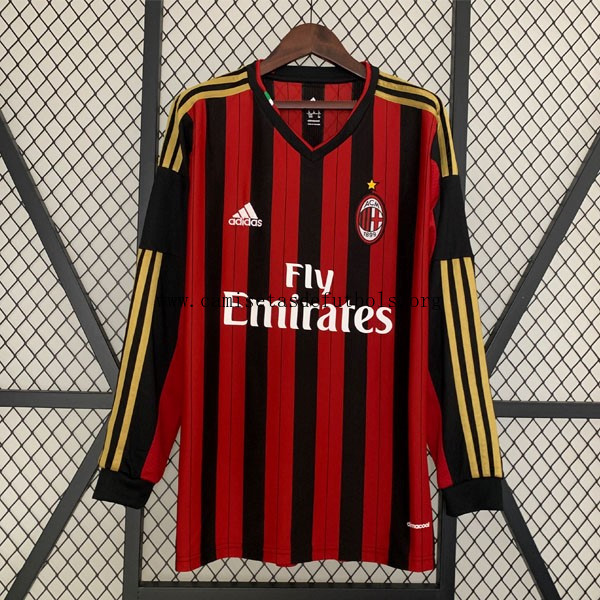 Camiseta AC Milan Replica Primera Ropa ML Retro 2013 2014 ¡¡Vaya ganga, cógelo!