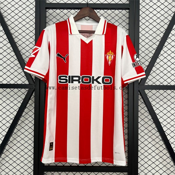 Camiseta Sporting Gijon Replica Primera Ropa 2025/26 Ahorro tirado hasta fin de existencias