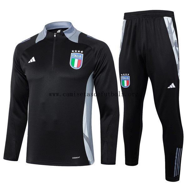 Sudadera De Training Italia 2024/25 Negro Gris 3 ¡¡Vaya estupendo chollo por tiempo limitado!