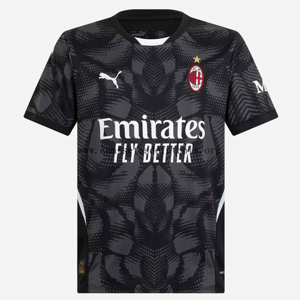 Camiseta AC Milan Portero 2024/25 Negro Gris ¡¡Vaya chollo, aprovéchala ya!