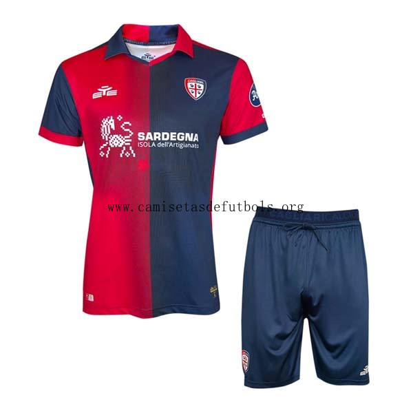 Camiseta Cagliari Calcio Replica Primera Ropa Niño 2023/24 Gangaza justo de risa