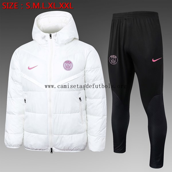 Abrigo Plumón PSG Conjunto Completo 2024/25 Blanco ¡¡Ni te imaginas justo oportunidad como nunca!