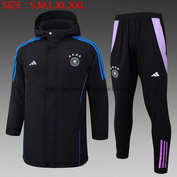 Abrigo Alemania Conjunto Completo 2024/25 Negro Oportunidad simbólico