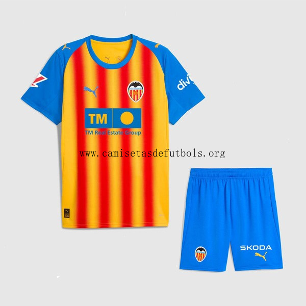 Camiseta Valencia Replica Tercera Ropa Niño 2025/26 Liquidación, agarra
