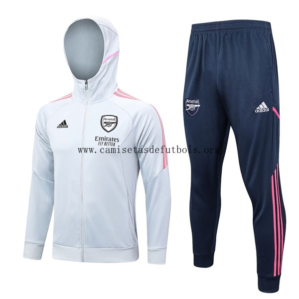 Chandal Con Capucha Arsenal 2023/24 Gris Azul Preciaco maravilloso de la temporada