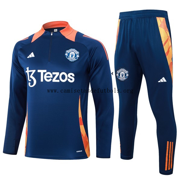 Sudadera De Training Manchester United 2024/25 Azul 3 Preciaco, reserva