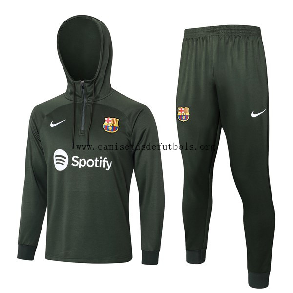 Sudadera Con Capucha Barcelona 2024 Verde Rebajón inmejorable solo hoy