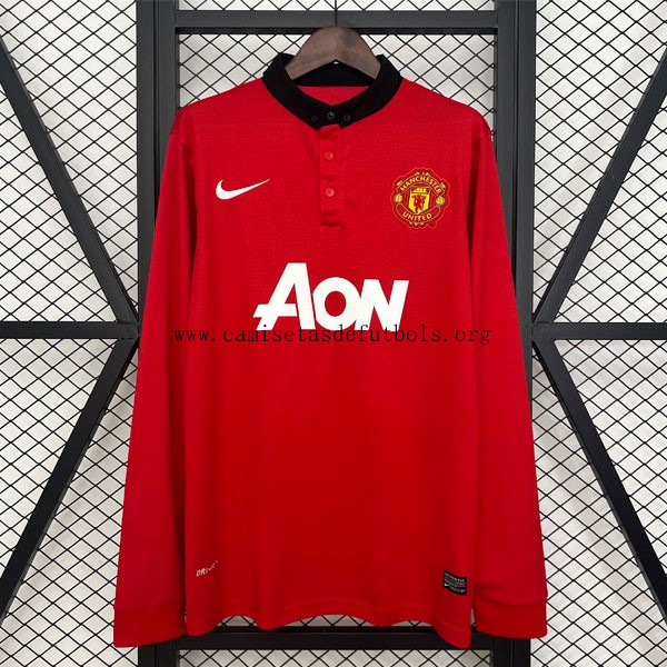 Camiseta M-U Replica Primera Ropa ML Retro 2013-2014 Bestial ofertón, no lo dejes escapar con devolución gratis