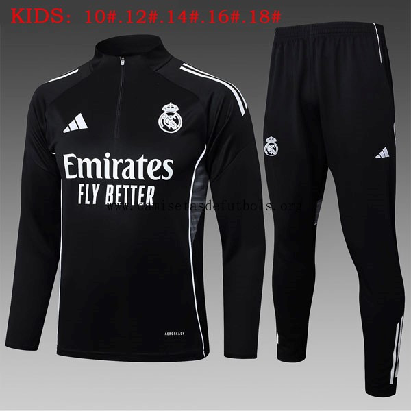 Ninos Sudadera De Training Real Madrid 2025/26 Negro 6 Insuperable saldazo, llévatelo solo hoy