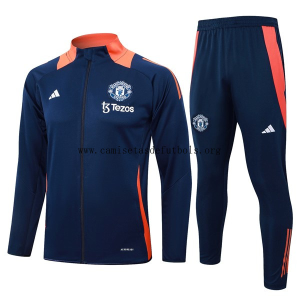 Chandal Manchester United 2024/25 Azul 3 Rebajado preciaco, aprovéchalo de la temporada