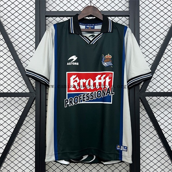Camiseta Real Sociedad Replica Segunda Ropa Retro 2000-2002 Ofertón celestial por tiempo limitado